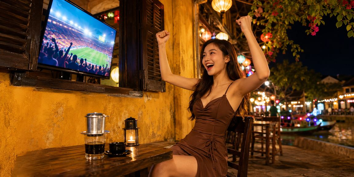 Người dùng Hội An thư giãn và tham gia cược tại quán cà phê