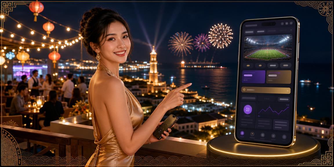 Người dùng đăng nhập mobile casino trên bãi biển Phú Quốc